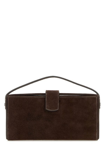 Magda Butrym Woman Brown Suede Apolonia Handbag