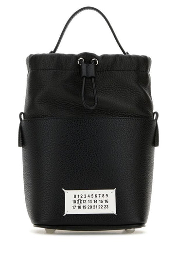 Maison Margiela Man Black Leather Mini 5Ac Bucket Bag