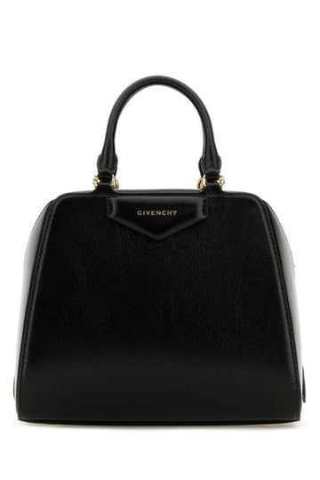 Givenchy Woman Black Leather Mini Antigona Cube Handbag