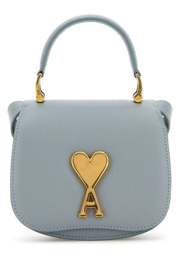 Ami Unisex Powder Blue Leather Handbag