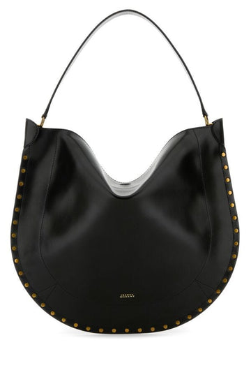 Isabel Marant Woman Black Leather Oskan Hobo Soft Shopping Bag
