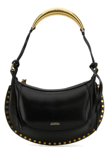 Isabel Marant Woman Black Leather Oskan Moon Shoulder Bag