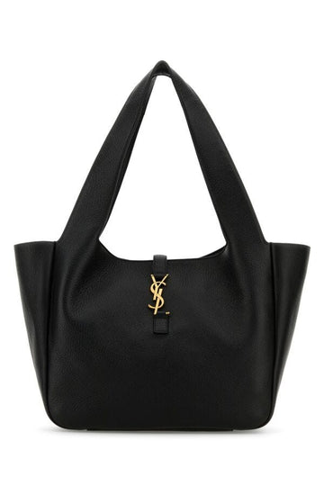 Saint Laurent Woman Black Leather Le 5 à 7 Bea Shopping Bag