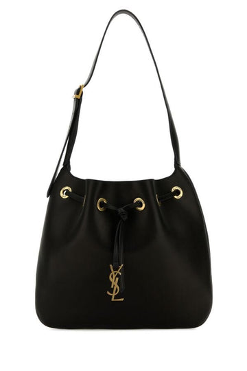 Saint Laurent Woman Black Seau Flat Shoulder Bag