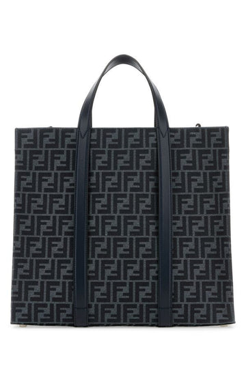 Fendi Man Embroidered Canvas Shopping Bag