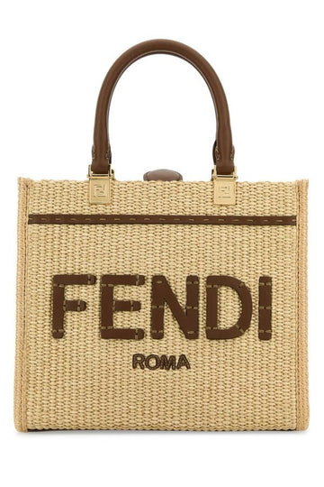 Fendi Woman Raffia Small Sunshine Shopping Bag