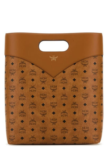 Mcm Man Printed Canvas Shopping Bag