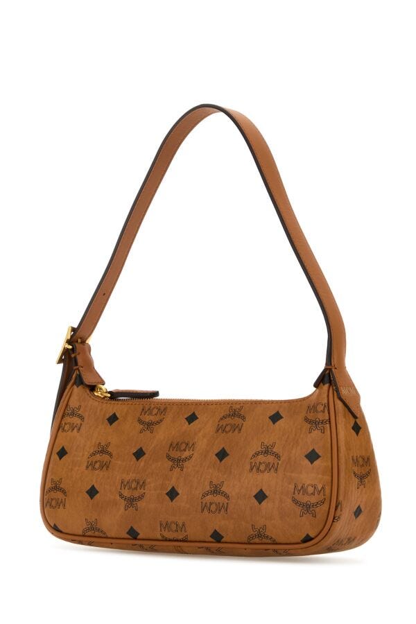 Mcm Woman Printed Canvas Aren Shoulder Bag