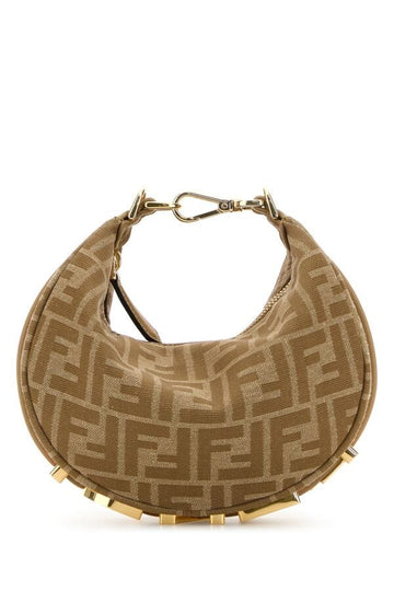 Fendi Woman Embroidered Jacquard Mini Fendigraphy Handbag