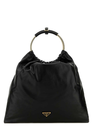 PRADA Leather Bucket Handbag - 39 cm x 33 cm x 6 cm