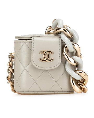 Mini Quilted Lambskin Chain Vanity Case