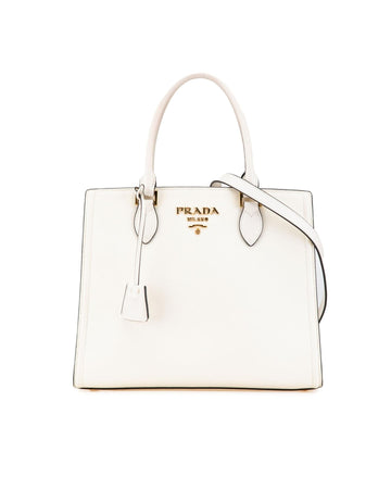 Saffiano Leather Tote with Detachable Strap
