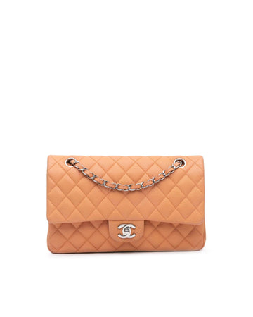 Medium Classic Double Flap Shoulder Bag with Quilted Body and Chain Straps