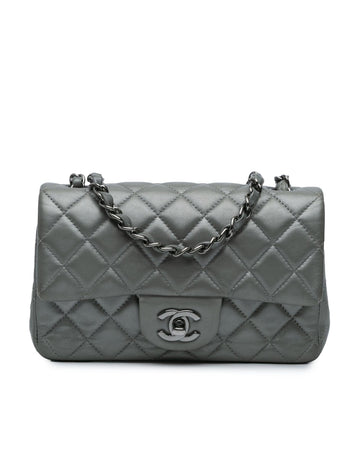 Mini Rectangular Classic Lambskin Single Flap Crossbody Bag