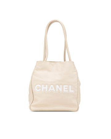 Lambskin Embossed Camellia Tote with Rolled Straps and Interior Zip Pockets