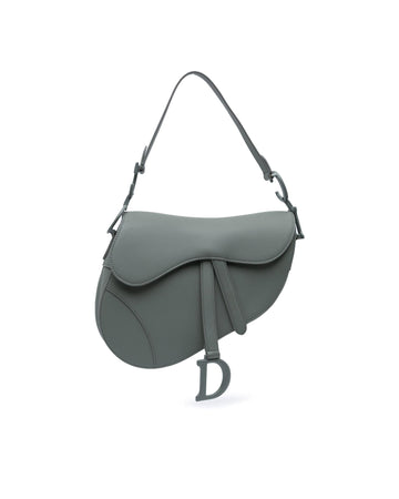 Ultra Matte Calfskin Saddle Bag with Magnetic Snap Closure