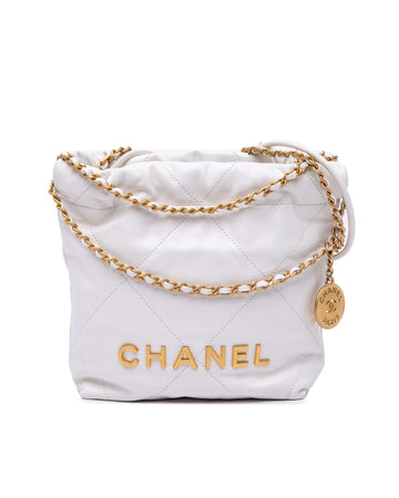Mini Shiny Calfskin Quilted Leather Hobo Bag