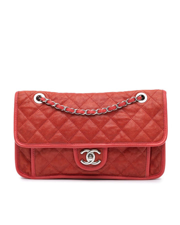 Quilted Leather Flap Bag with Chain Straps and CC Turn Lock