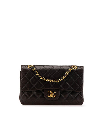 Small Classic Lambskin Double Flap Shoulder Bag