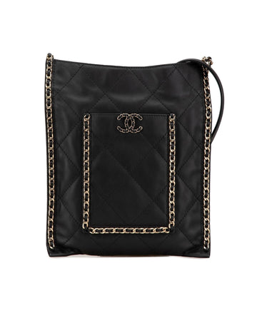 Quilted Leather Chain Strap Shoulder Bag