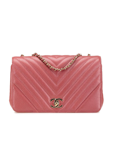 Quilted Leather Flap Shoulder Bag with Chain Straps