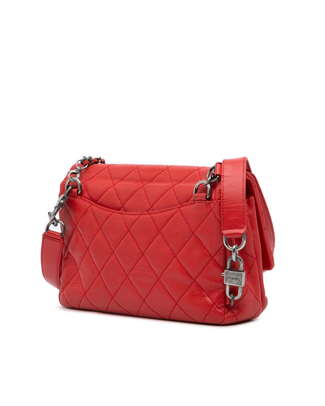 Small Quilted Goatskin Double Carry Waist Chain Flap Bag