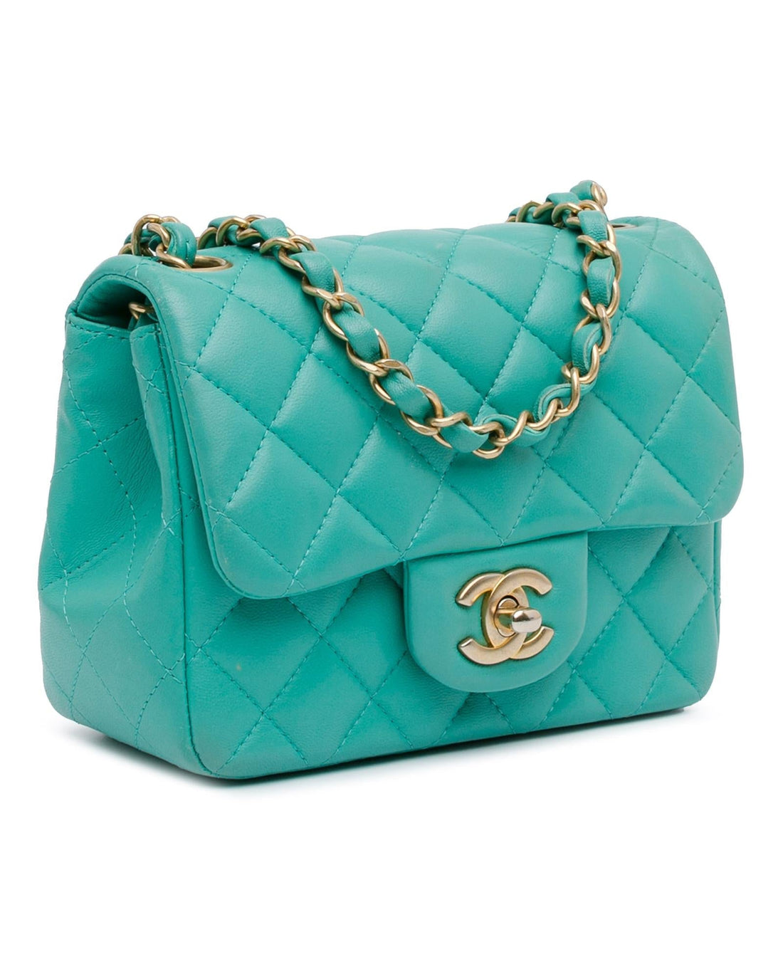 Mini Square Classic Lambskin Single Flap Crossbody Bag