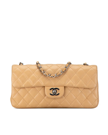 Quilted Lambskin Leather Shoulder Bag with CC Turn Lock Closure