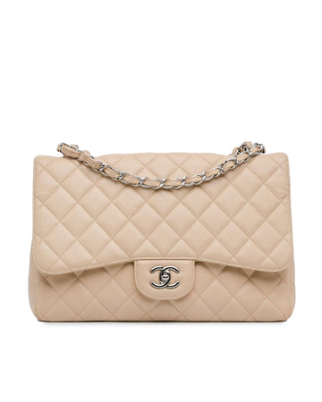 Quilted Leather Shoulder Bag with Chain Straps