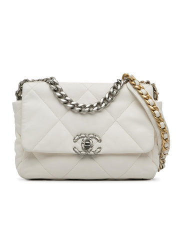 Quilted Lambskin Leather Flap Bag with Chain Strap and CC Twist Lock