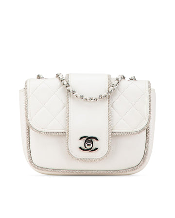 Mini Quilted Lambskin Lurex Flap Shoulder Bag