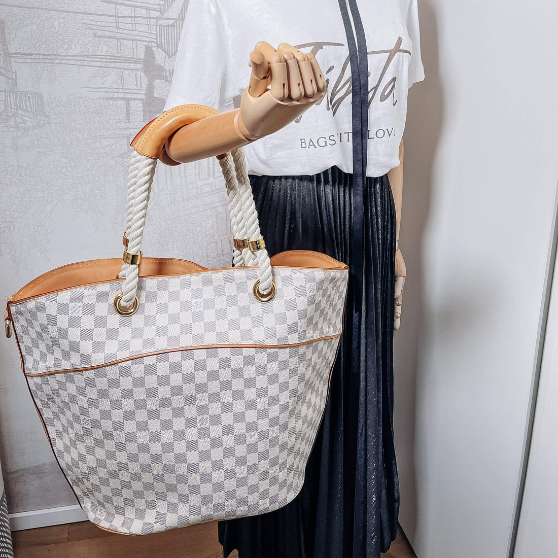 Pampelonne GM Damier Azur Tote Bag