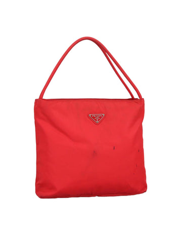 Prada Red Nylon Tote
