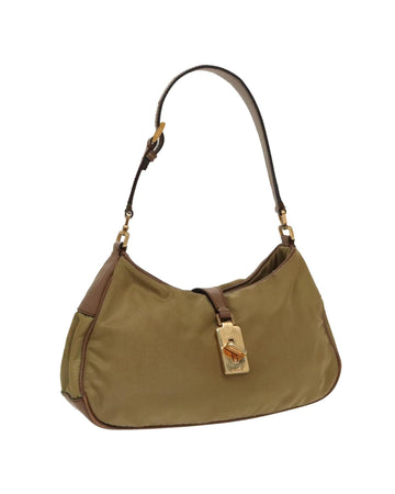 Olive Shoulder Bag Twist Lock Closure
