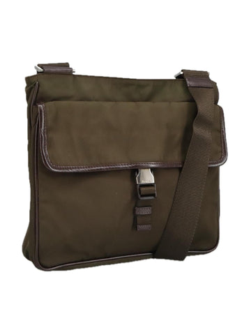Nylon Messenger Bag with Buckle Closure