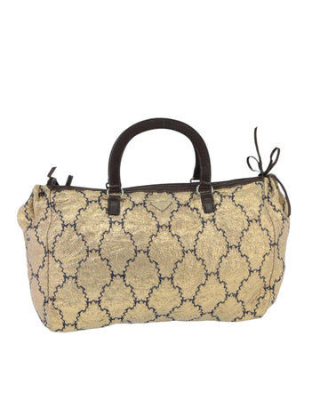 Metallic Leather Satchel Handbag