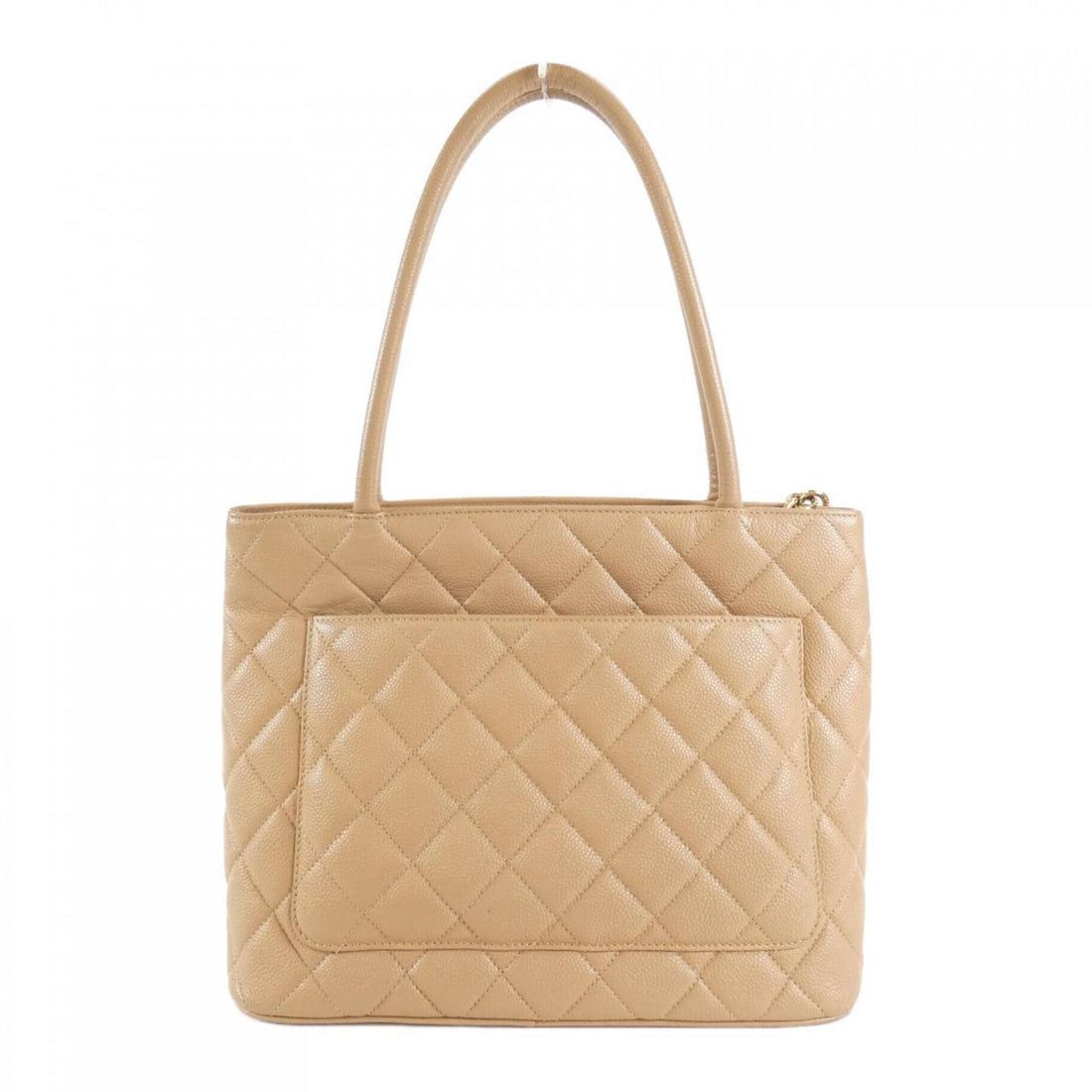 Leather Medaillon Tote Bag with Slight Wear