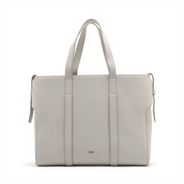 Christian Dior Colour Tote Bag Leather Light Grey