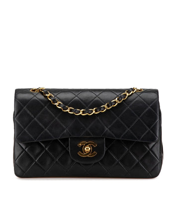 Small Classic Double Flap Quilted Lambskin Shoulder Bag