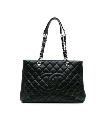Quilted Leather Grand Shopping Tote with Woven Chain Straps