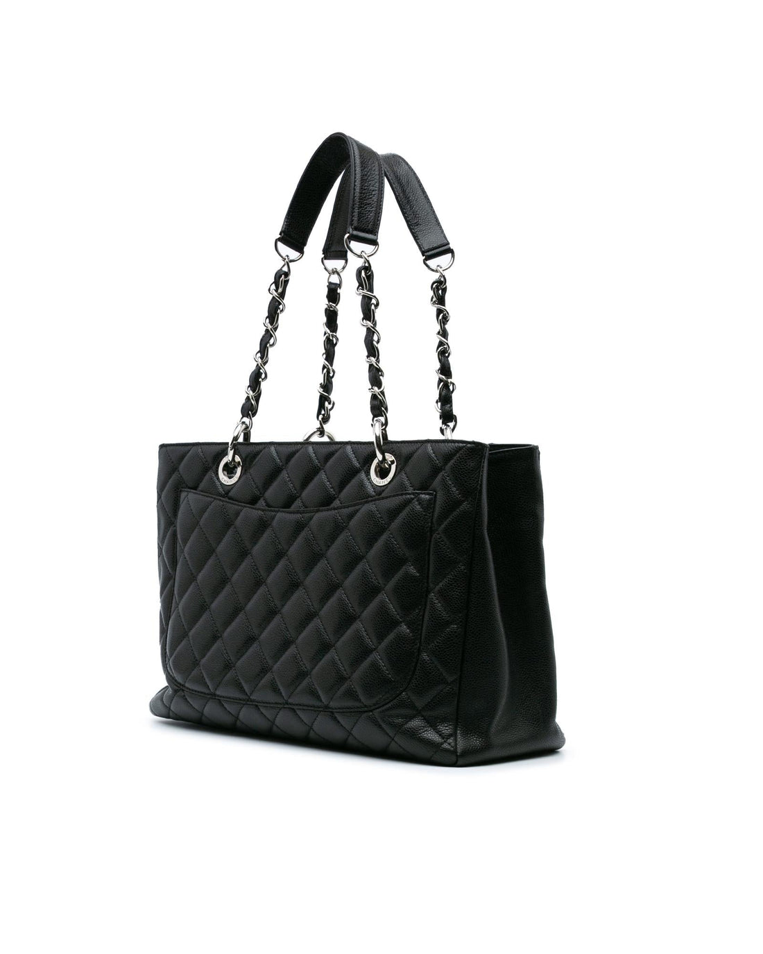 Quilted Leather Grand Shopping Tote with Woven Chain Straps