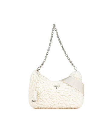 Cashmere Wool Re-Edition Satchel with Chain Strap