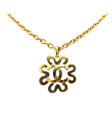 Gold Plated Flower Pendant Necklace
