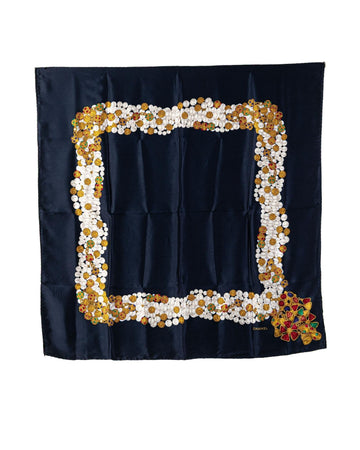 Pearls and Gripoix Printed Silk Scarf