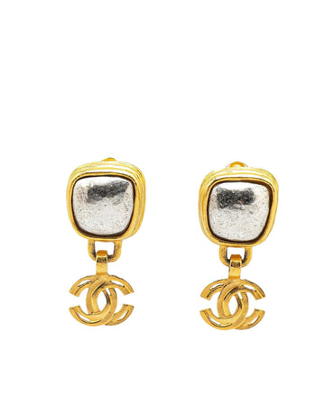 Gold Plated Faux Pearl Drop Clip On Earrings