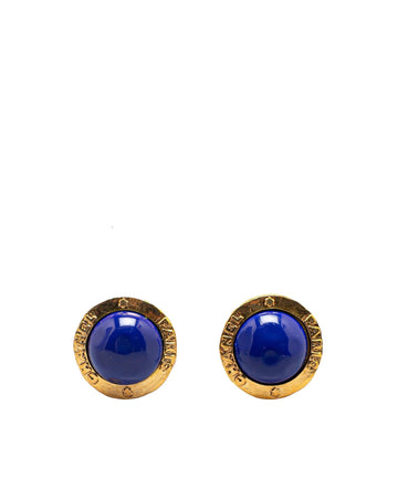 Gold Plated Poured Glass Clip-on Earrings