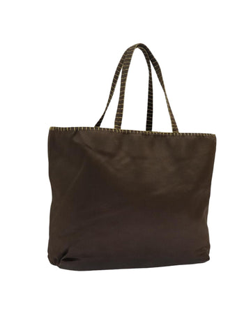 Satin Hand Bag with Gold Accents
