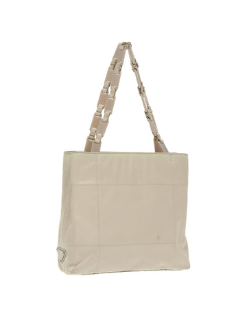 Nylon Hand Bag with Silver Accents and Handle Drop