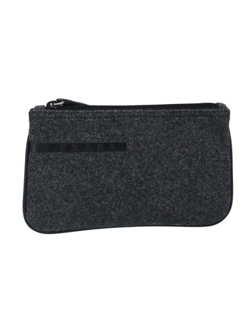 Wool Pouch with Metal Fittings and Sleek Design