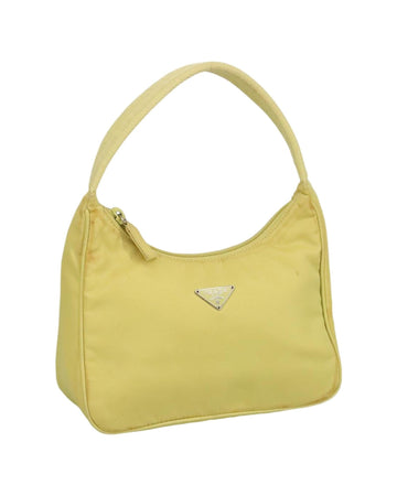 Mini Nylon Hand Bag with Silver Accents